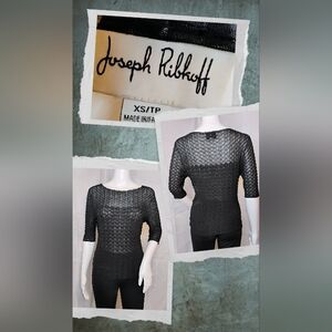 Joseph Ribkoff Black Textured Top